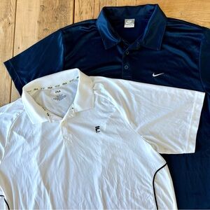 Nike and Fila Athletic Polo Shirts Men’s Size XL